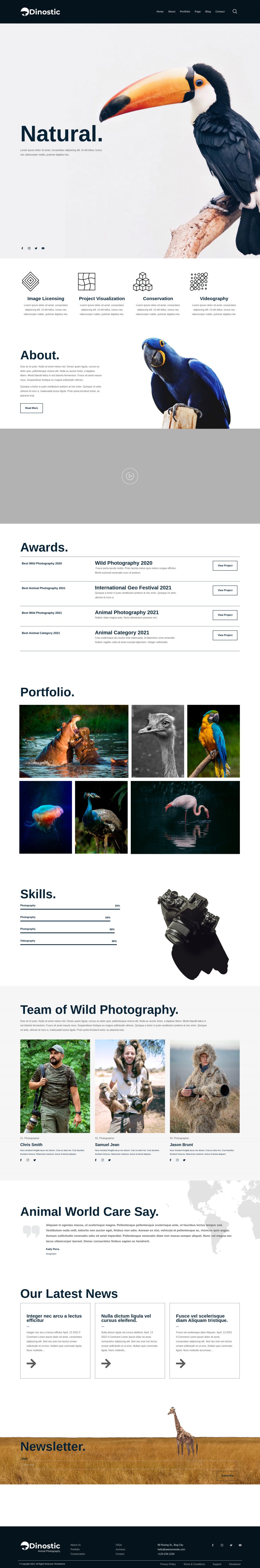 WordPress template ThemeForest Dinostic