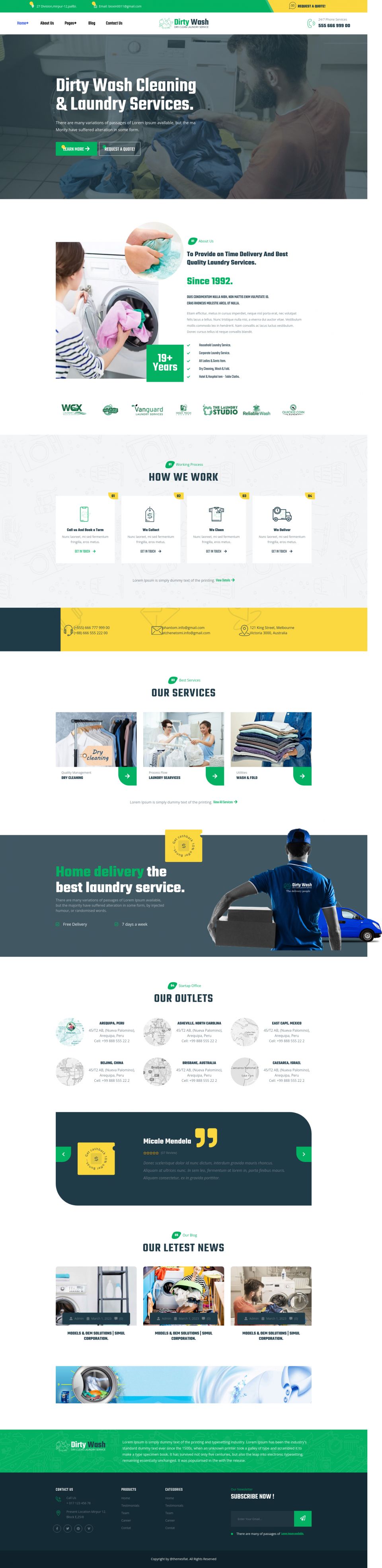WordPress template ThemeForest DirtyWash