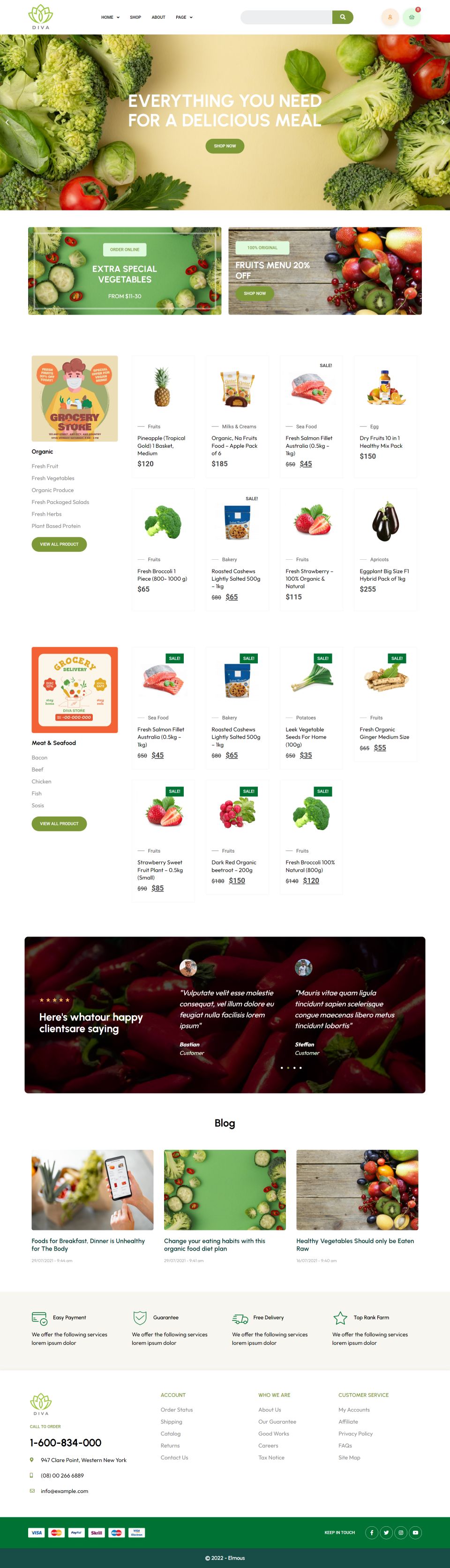 WordPress template ThemeForest Diva