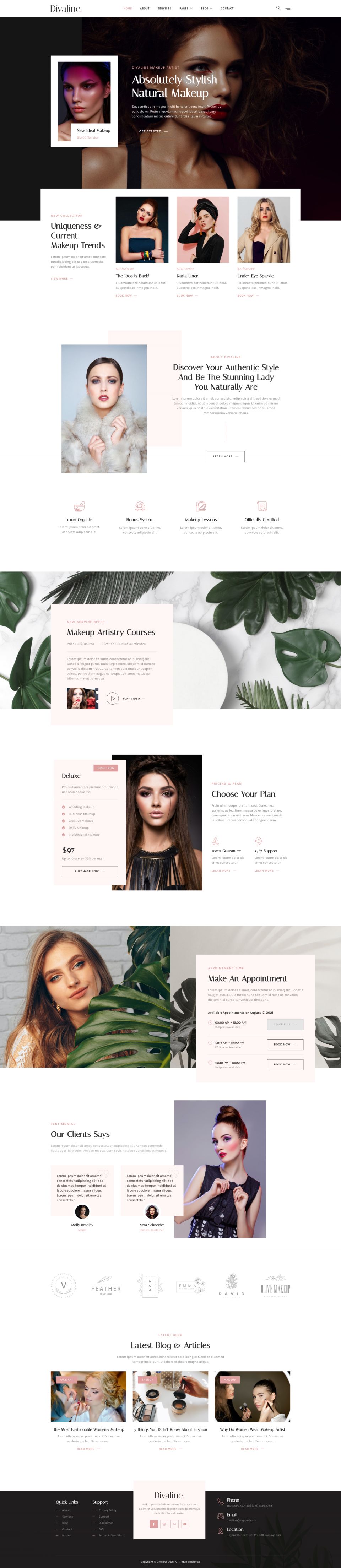 WordPress template ThemeForest Divaline