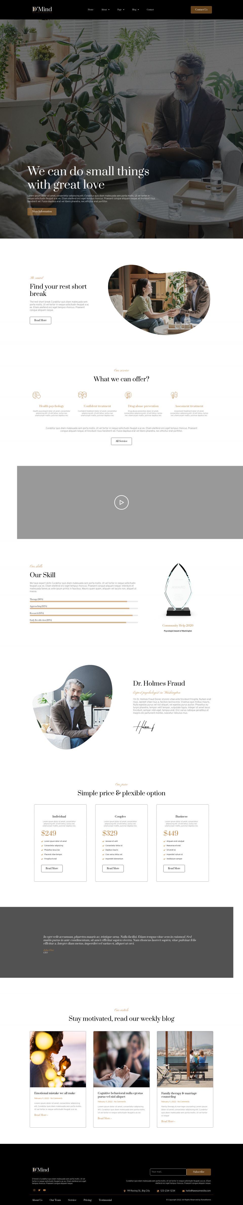 WordPress template ThemeForest DMind