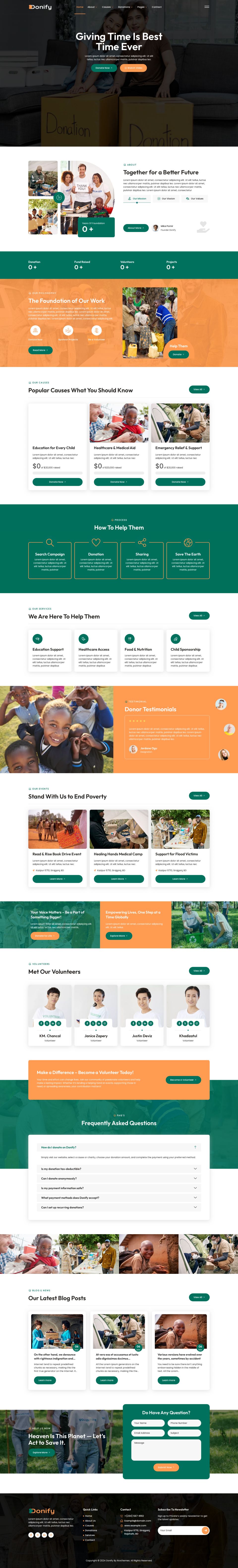 WordPress template ThemeForest Donify