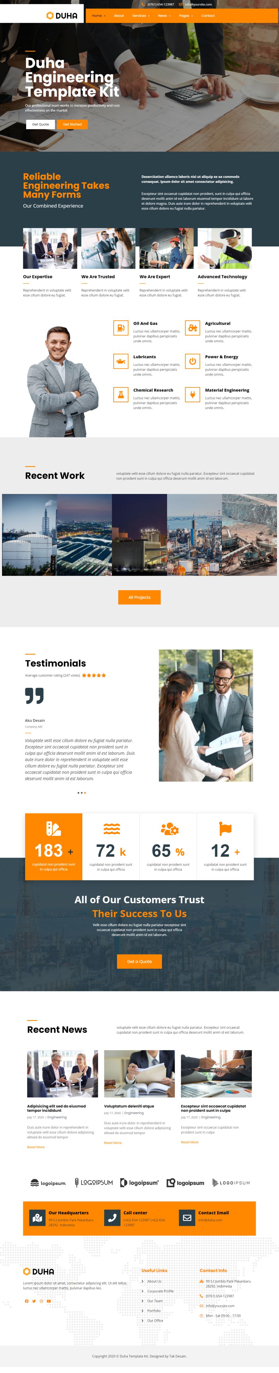 WordPress template ThemeForest Duha