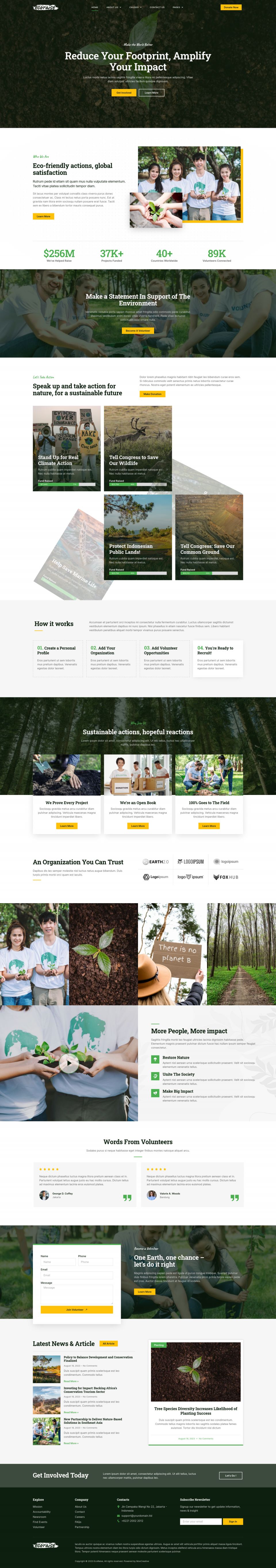 WordPress template ThemeForest EcoRaise