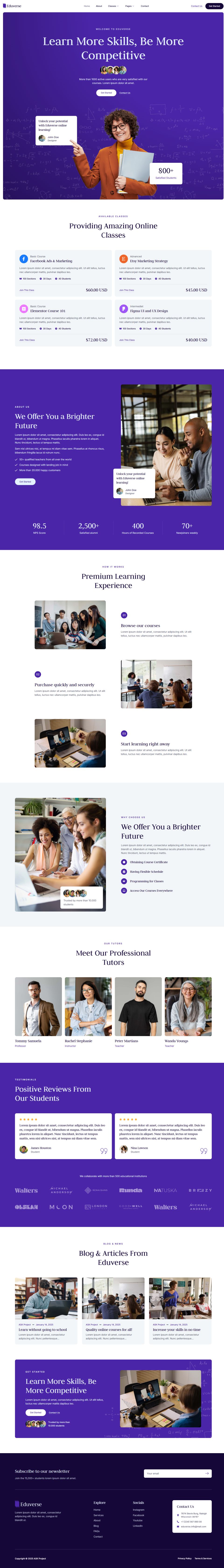 WordPress template ThemeForest Eduverse