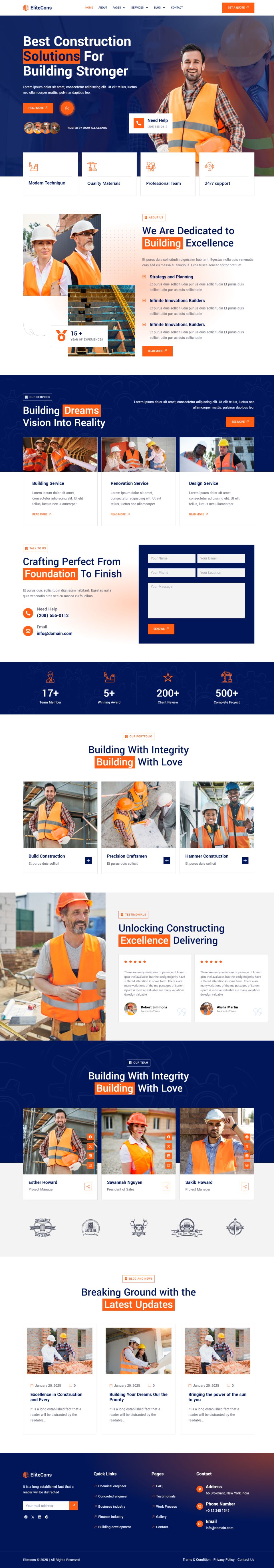 WordPress template ThemeForest Elitecons