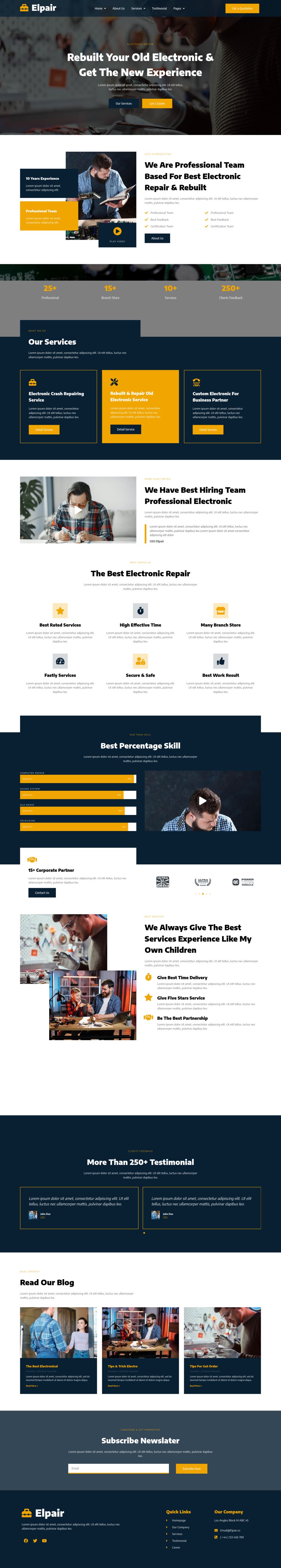 WordPress template ThemeForest Elpair