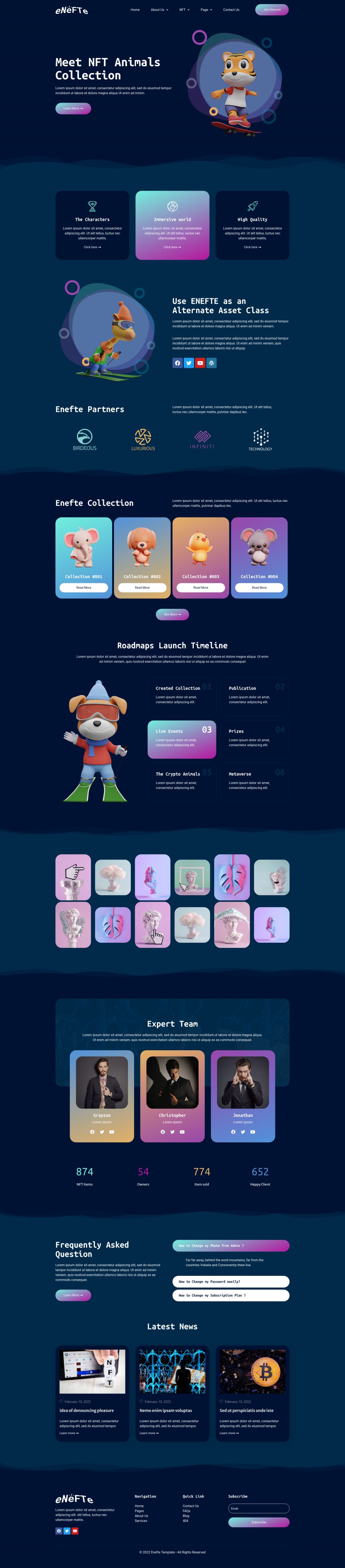 WordPress template ThemeForest Enefte