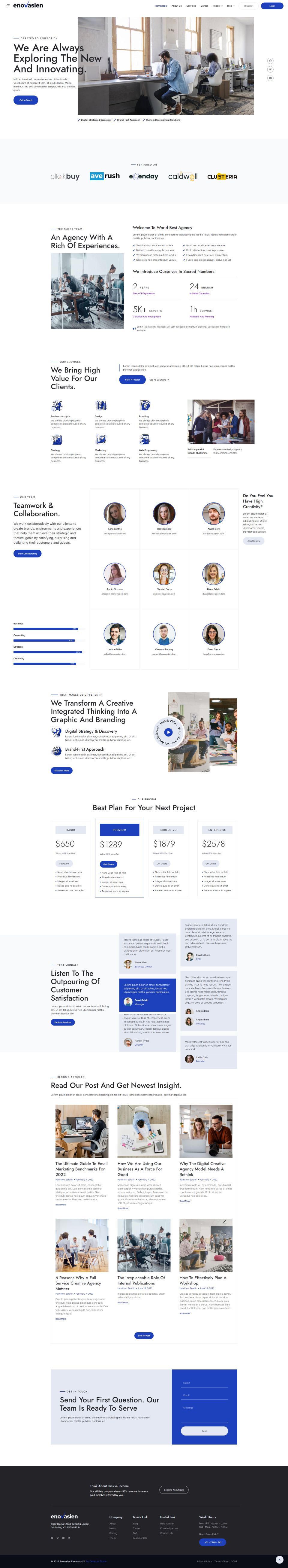 WordPress template ThemeForest Enovasien