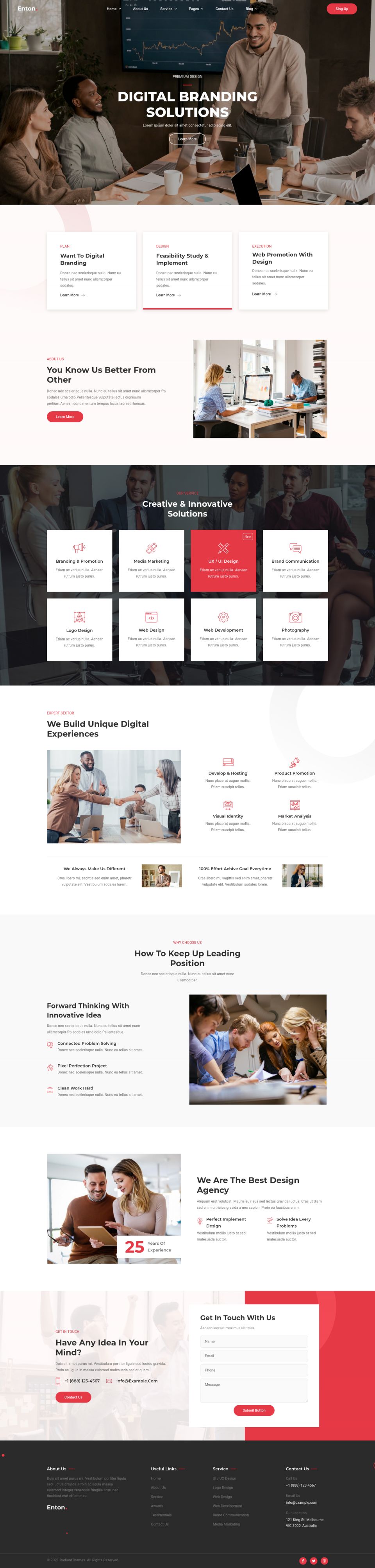 WordPress template ThemeForest Enton
