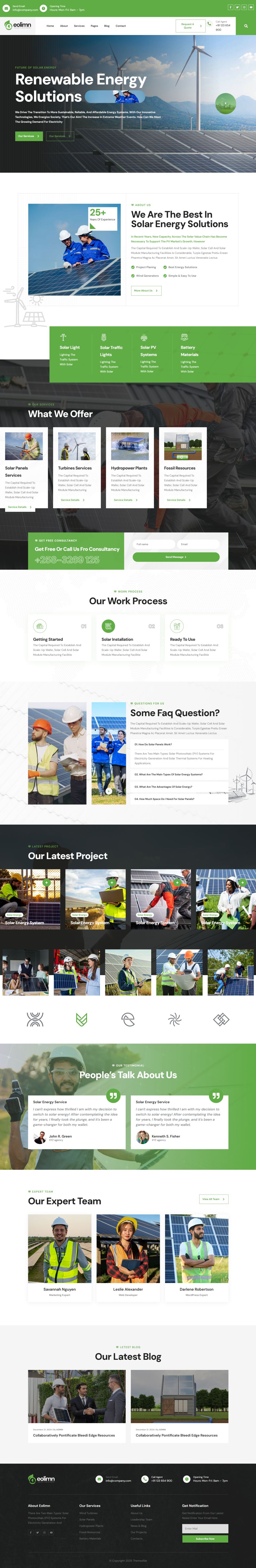 WordPress template ThemeForest Eolimn