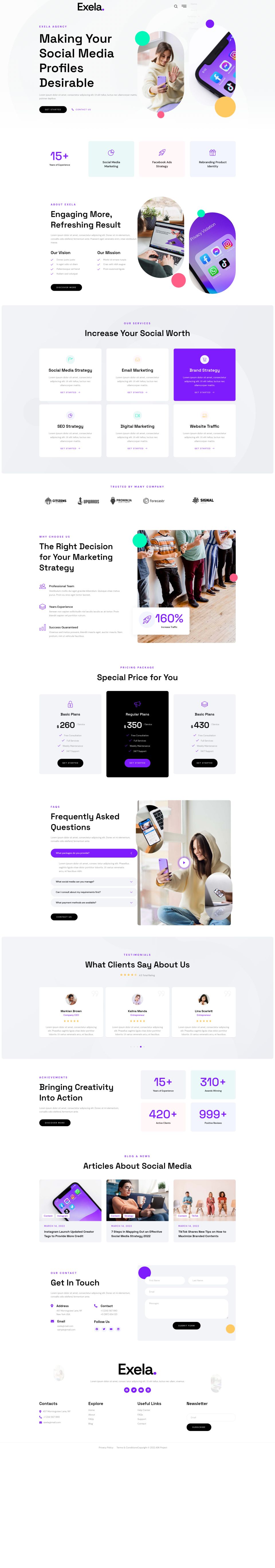 WordPress template ThemeForest Exela
