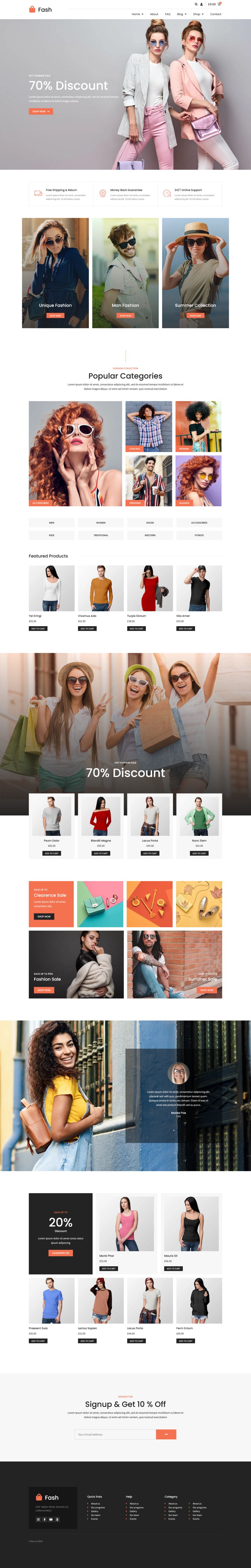 WordPress template ThemeForest Fash