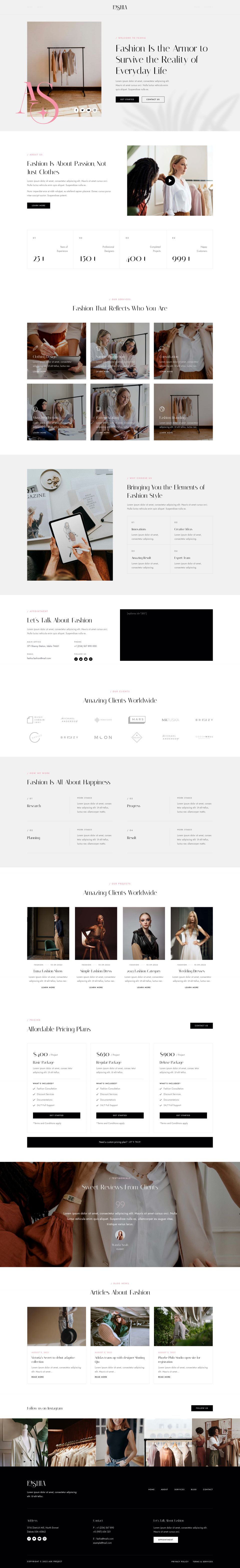 WordPress template ThemeForest Fashia