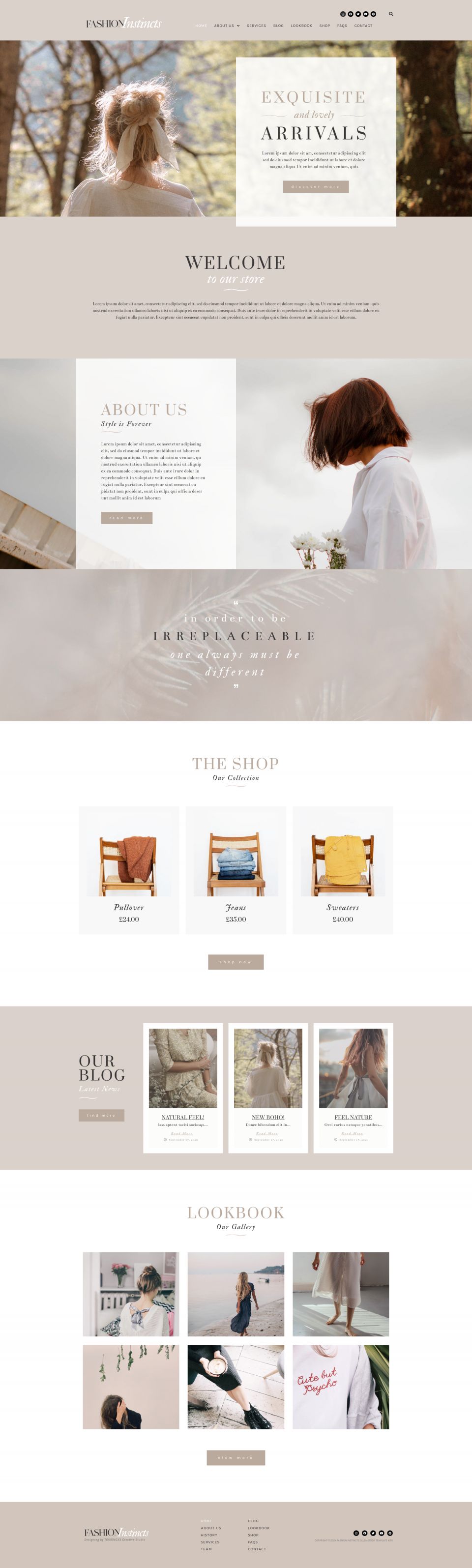 WordPress template ThemeForest Fashion Instincts