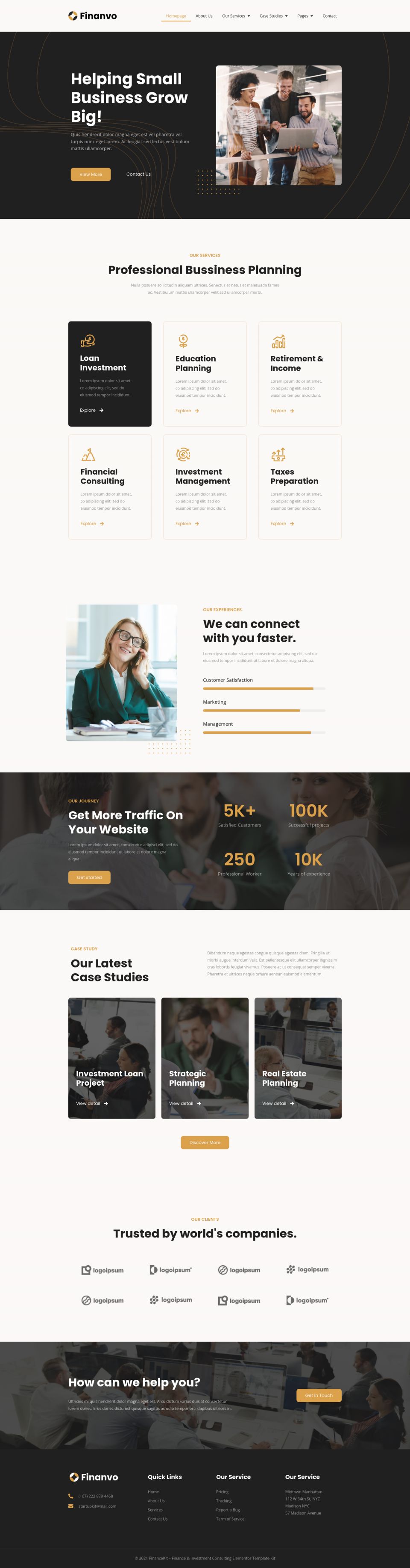 WordPress template ThemeForest Finanvo