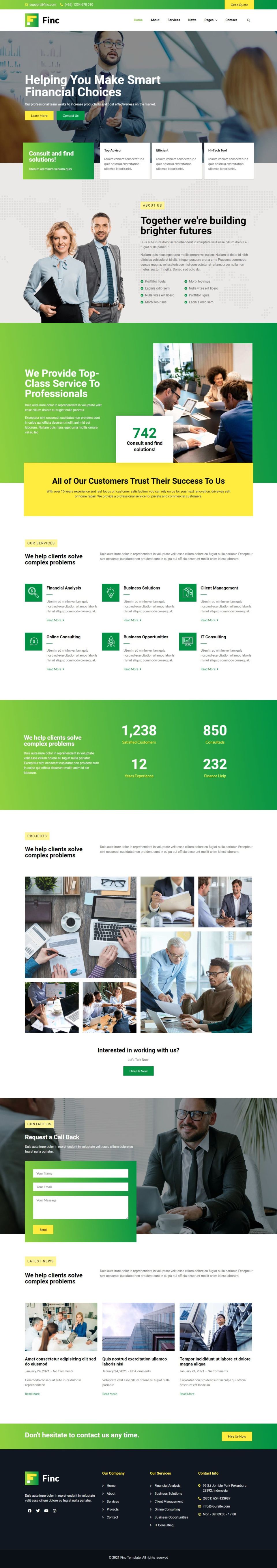Template ThemeForest Finc WordPress template ThemeForest Finc