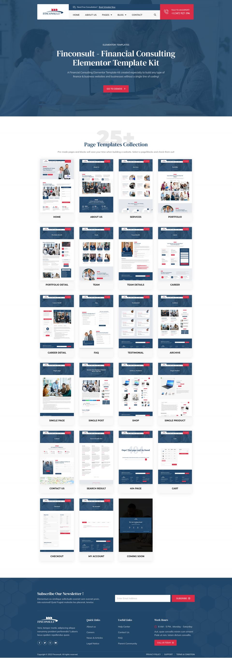 WordPress template ThemeForest Finconsult