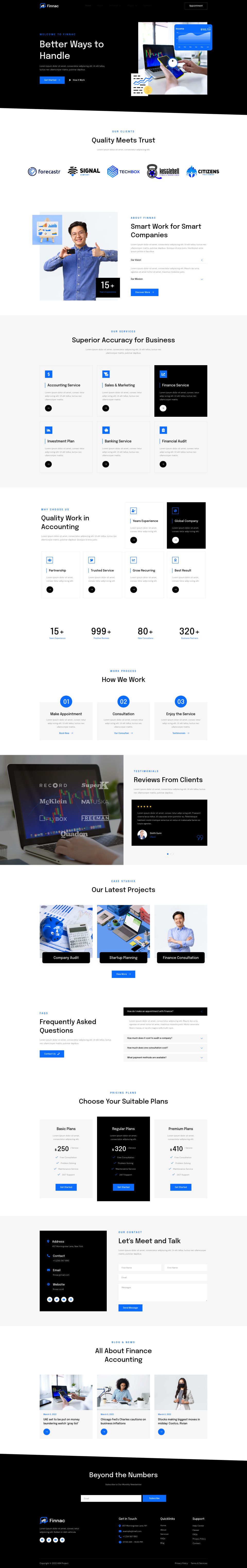 WordPress template ThemeForest Finnac