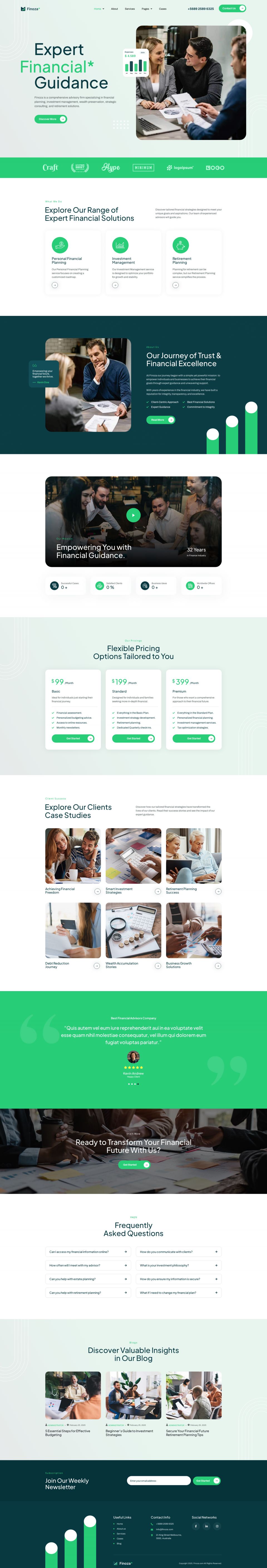 WordPress template ThemeForest Finoza