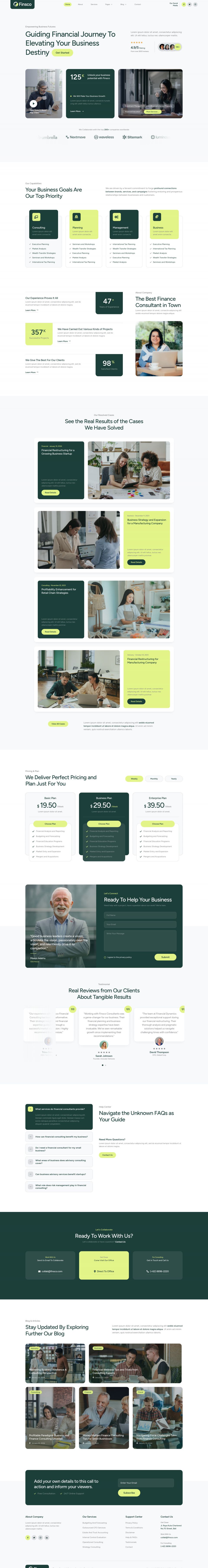 WordPress template ThemeForest Finsco
