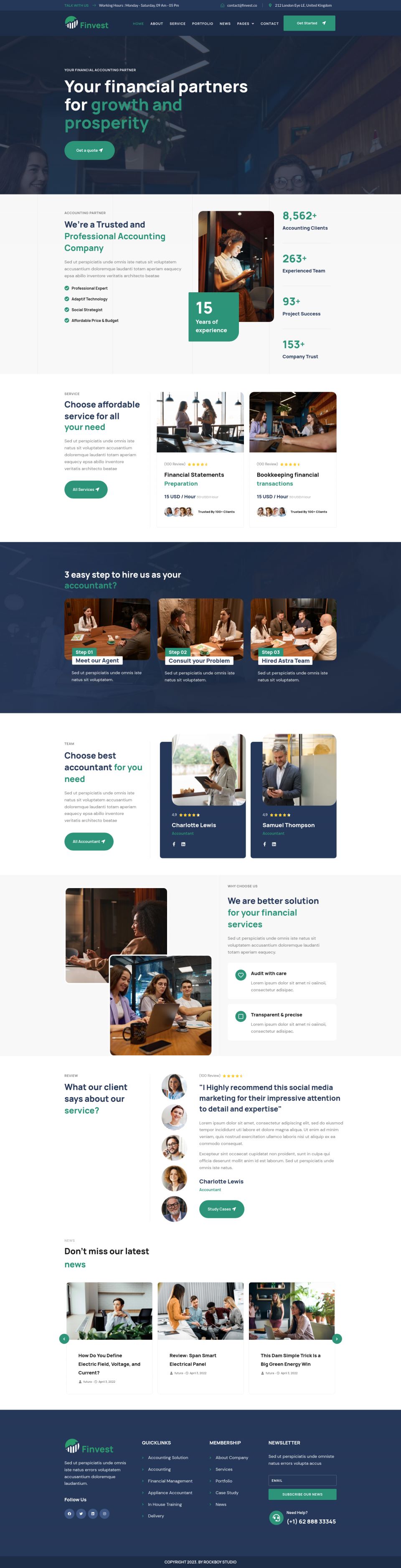 WordPress template ThemeForest Finvest