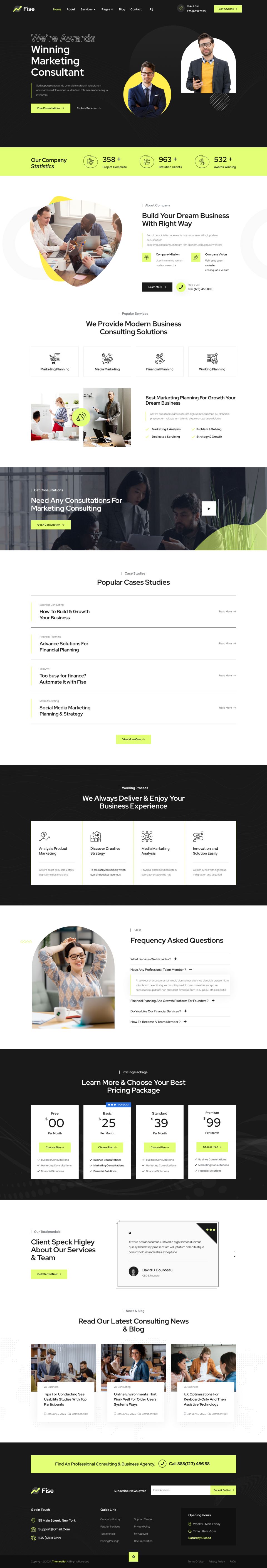 WordPress template ThemeForest Fise