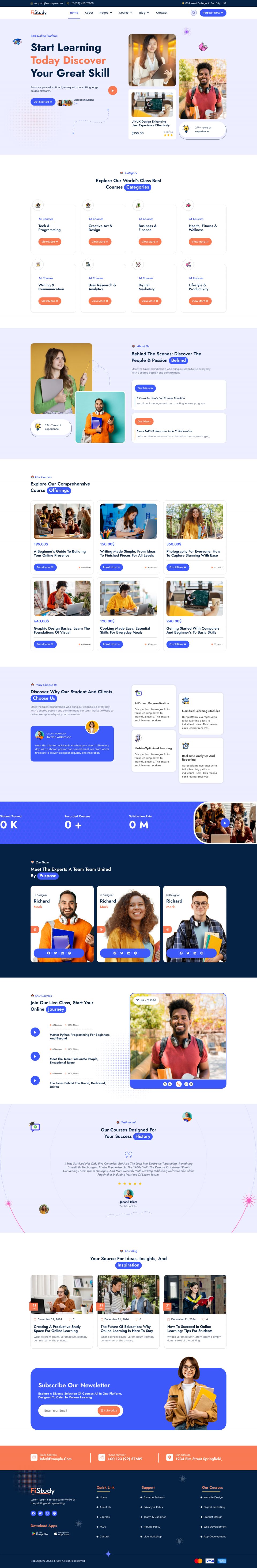 WordPress template ThemeForest FiStudy