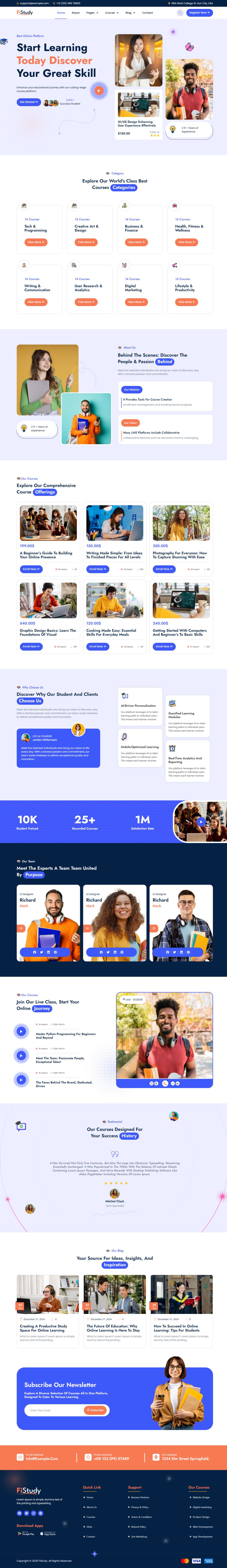 WordPress template ThemeForest FiStudy