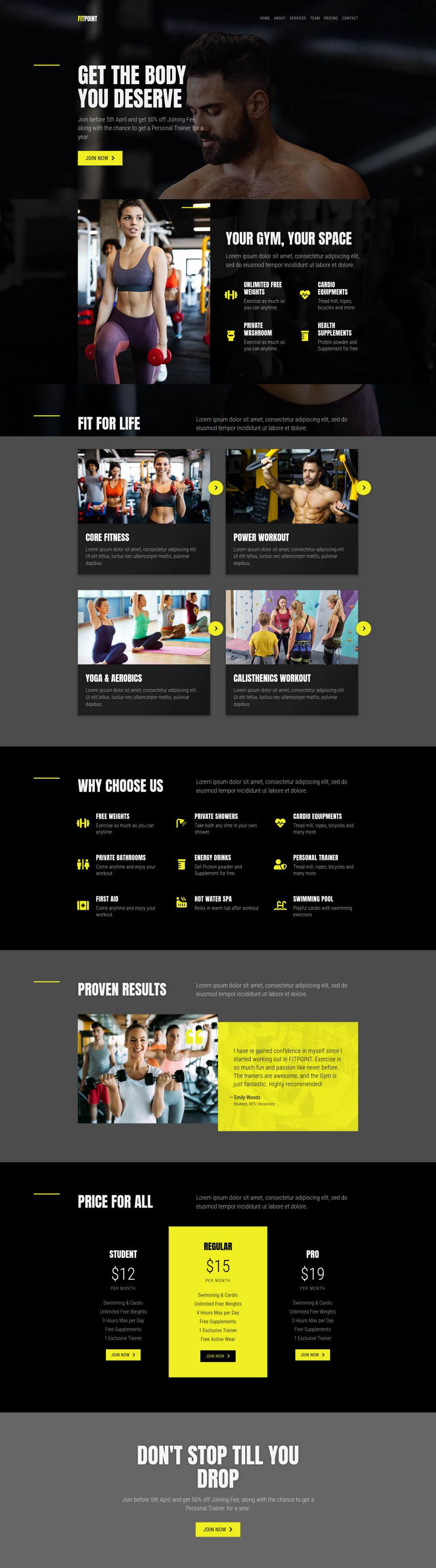 WordPress template ThemeForest Fit Point