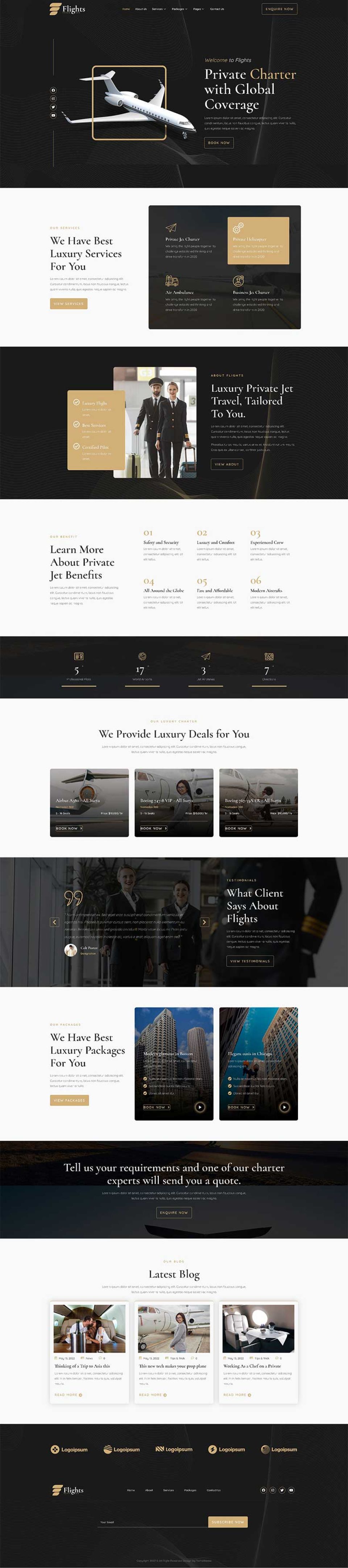 WordPress template ThemeForest Flights