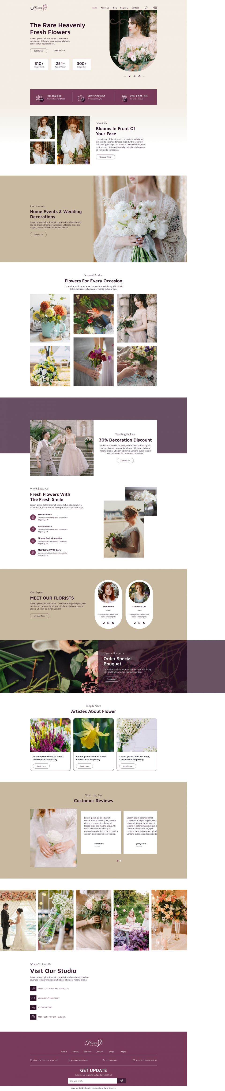 WordPress template ThemeForest Floria