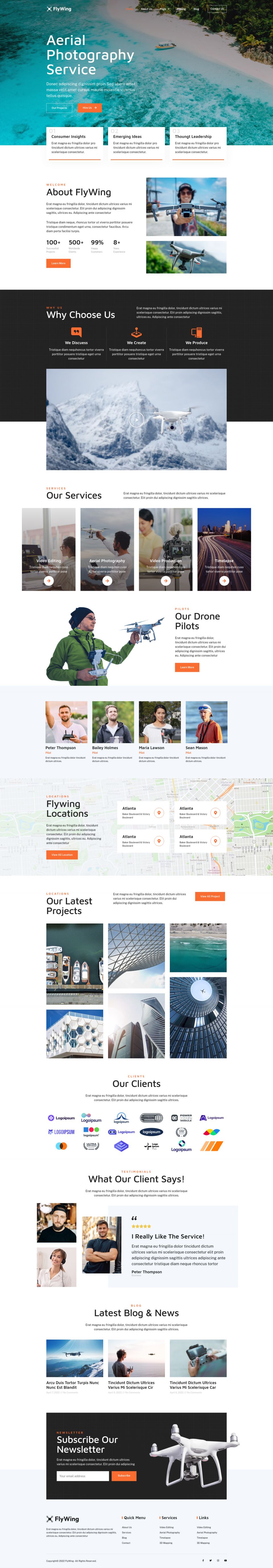 WordPress template ThemeForest FlyWing