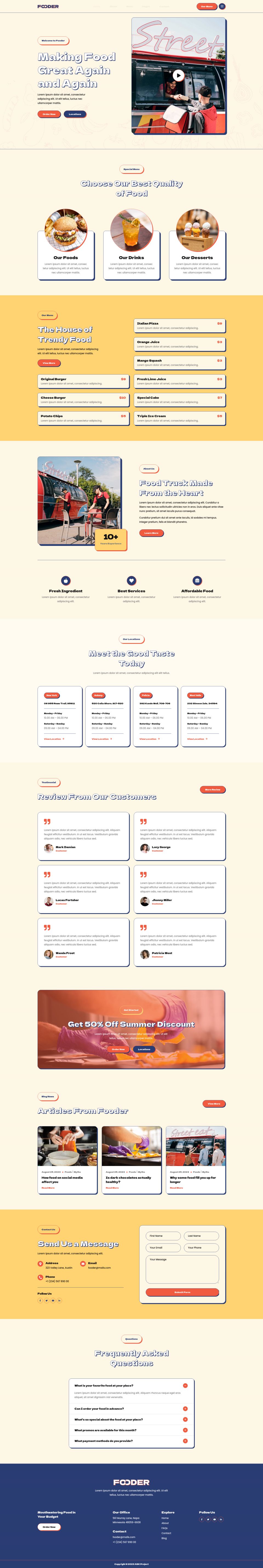 WordPress template ThemeForest Fooder