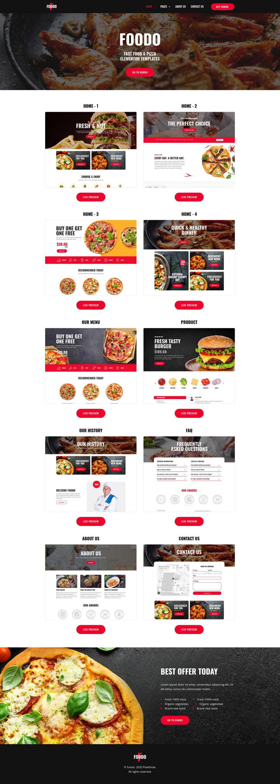 WordPress template ThemeForest Foodo