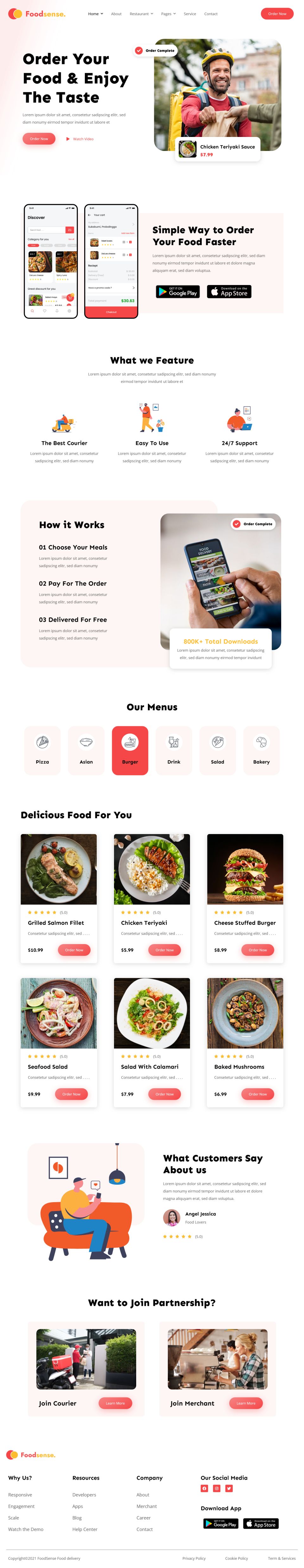 WordPress template ThemeForest FoodSense