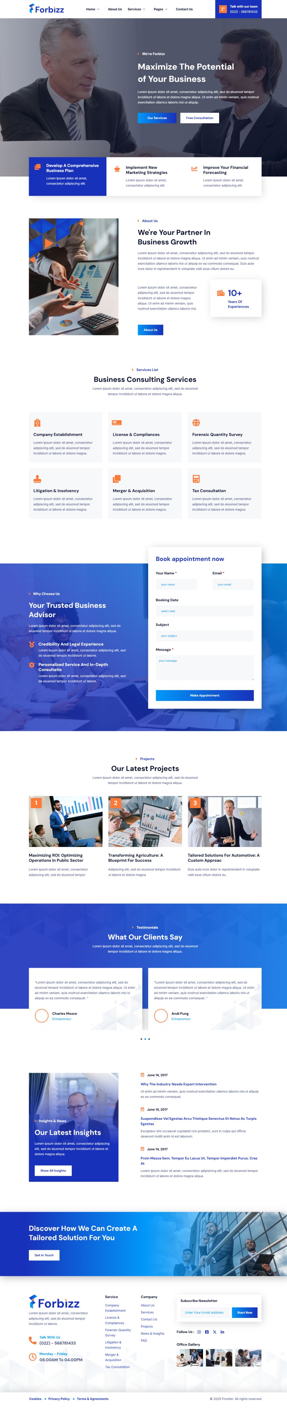 WordPress template ThemeForest Forbizz