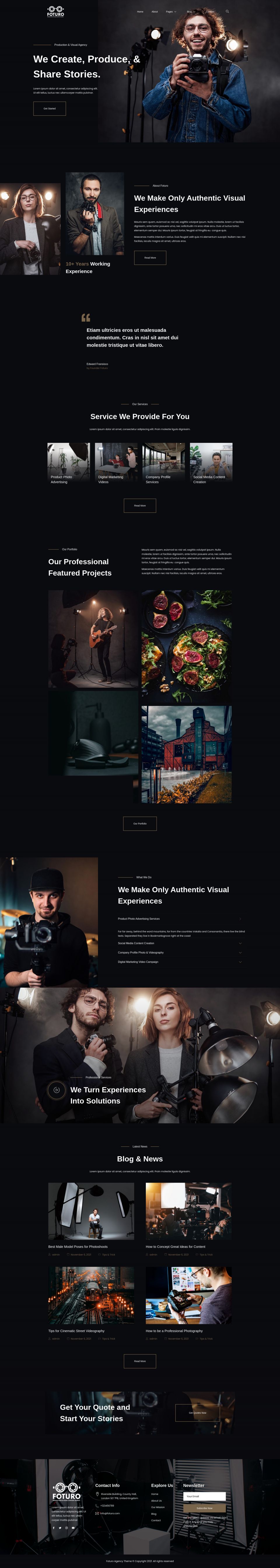 WordPress template ThemeForest Foturo