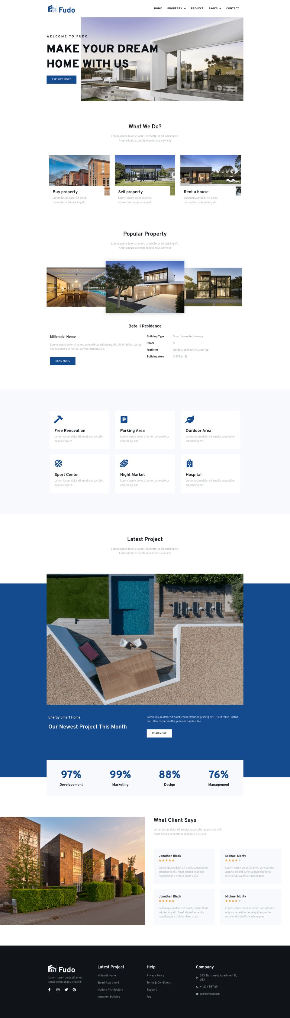 WordPress template ThemeForest Fudo
