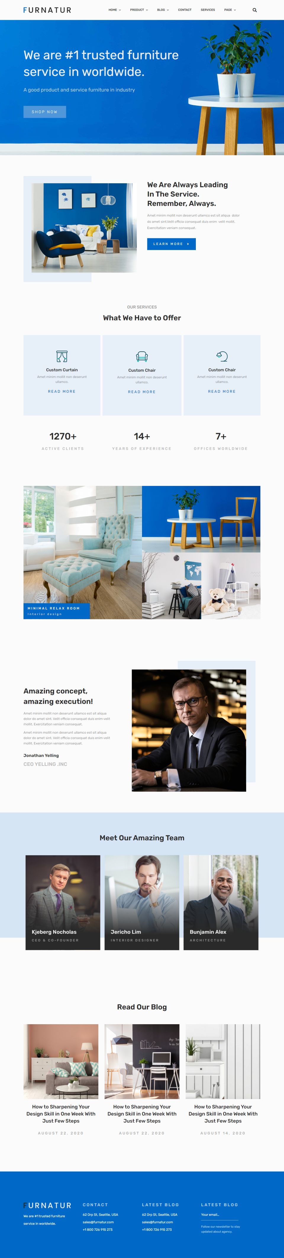 WordPress template ThemeForest Furnatur