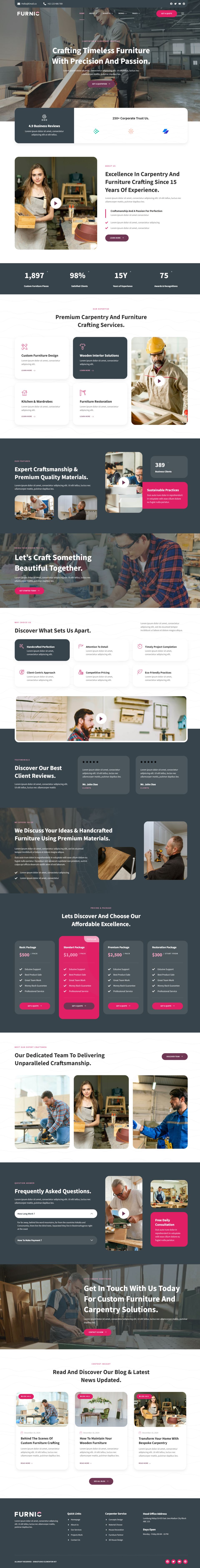 WordPress template ThemeForest Furnic