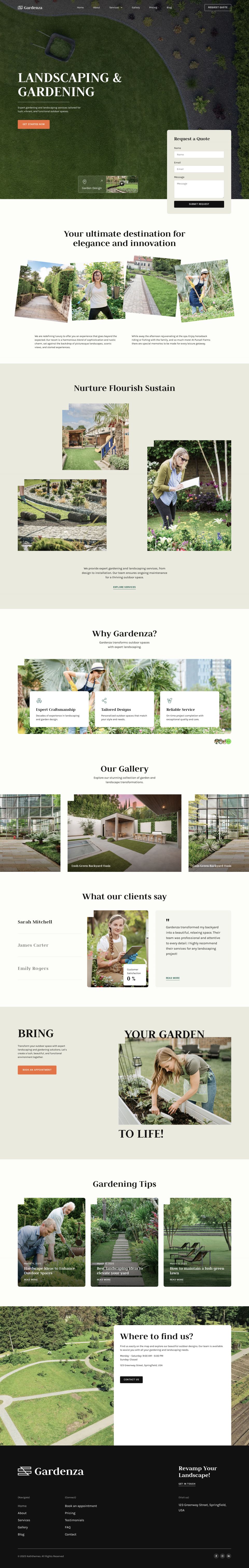 WordPress template ThemeForest Gardenza