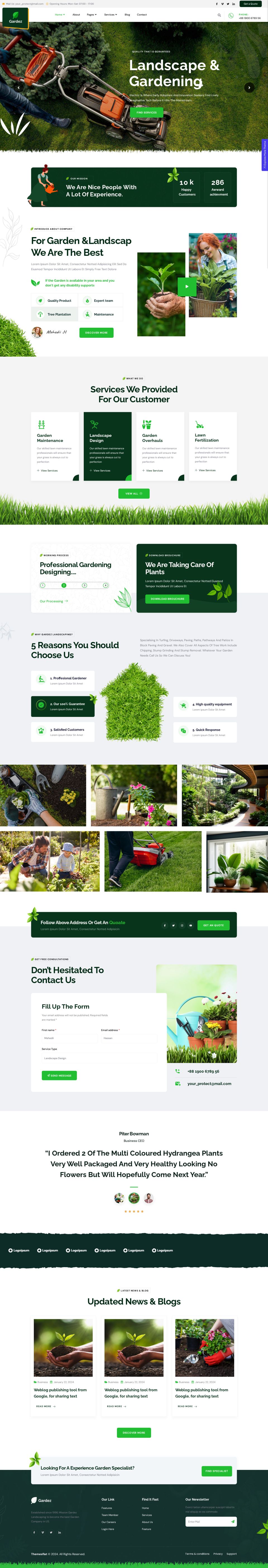 WordPress template ThemeForest Gardez