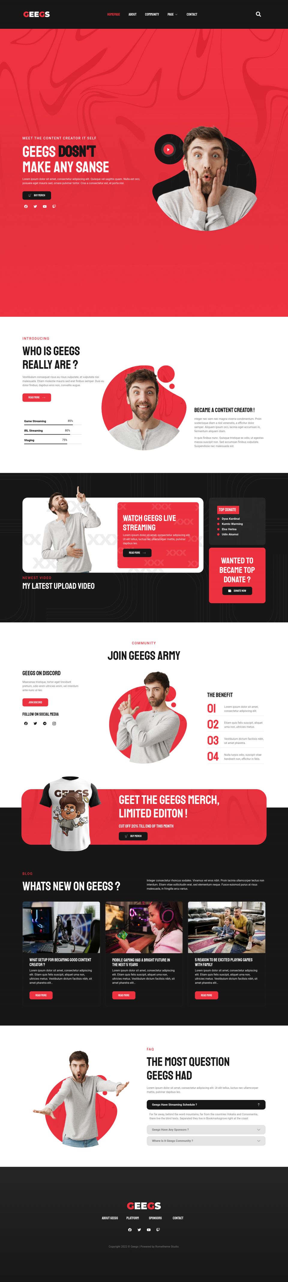 WordPress template ThemeForest Geegs