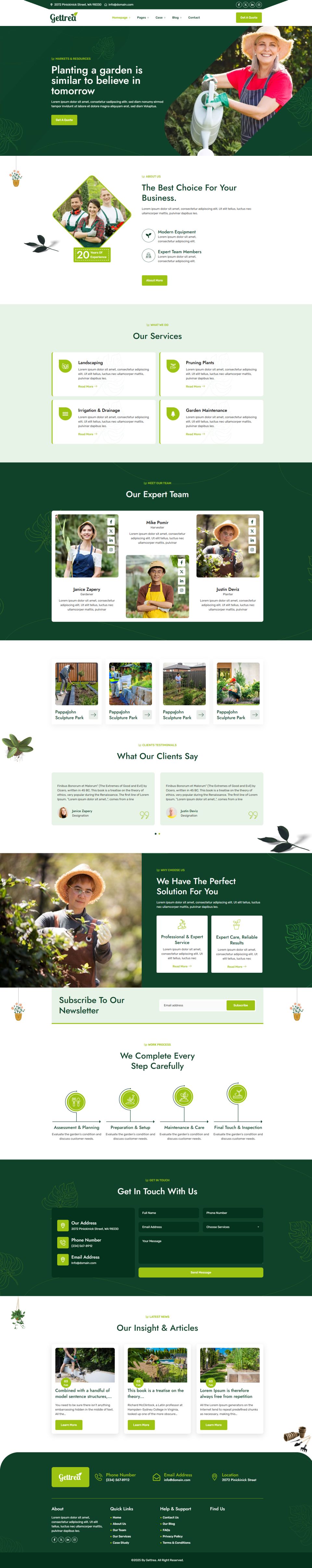 WordPress template ThemeForest Gettrea