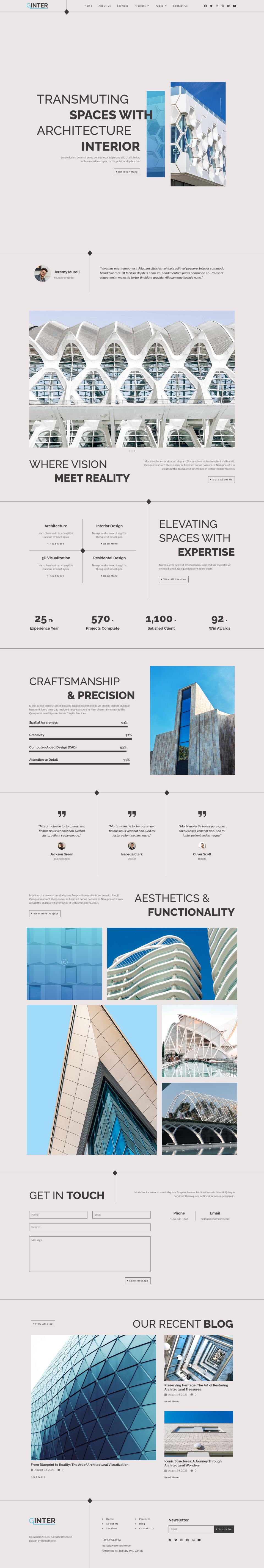 WordPress template ThemeForest Ginter