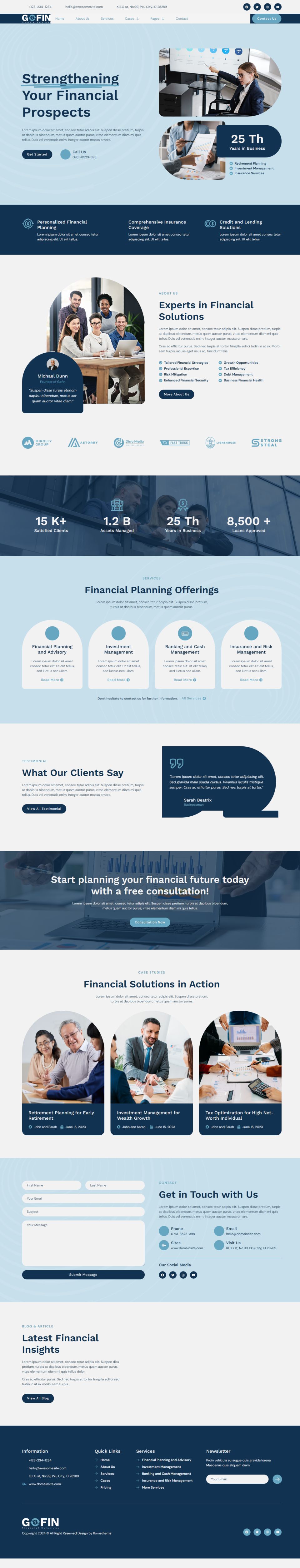 WordPress template ThemeForest Gofin