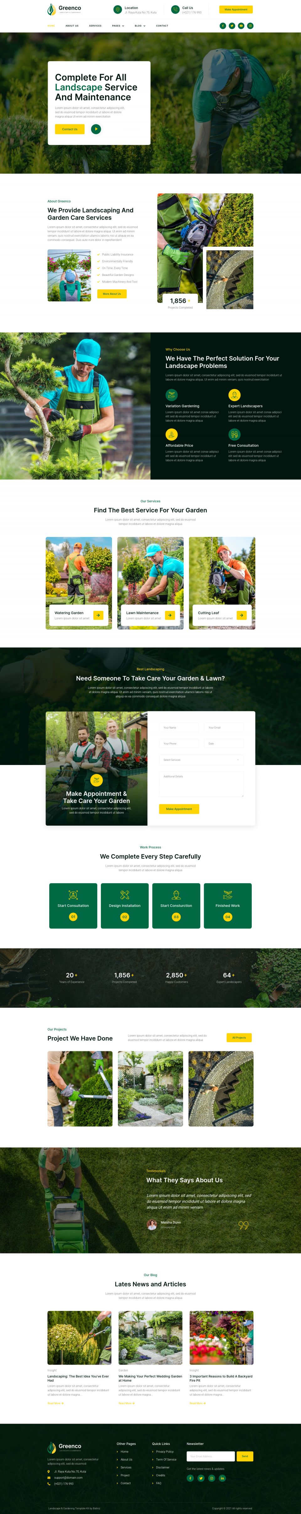 WordPress template ThemeForest Greenco
