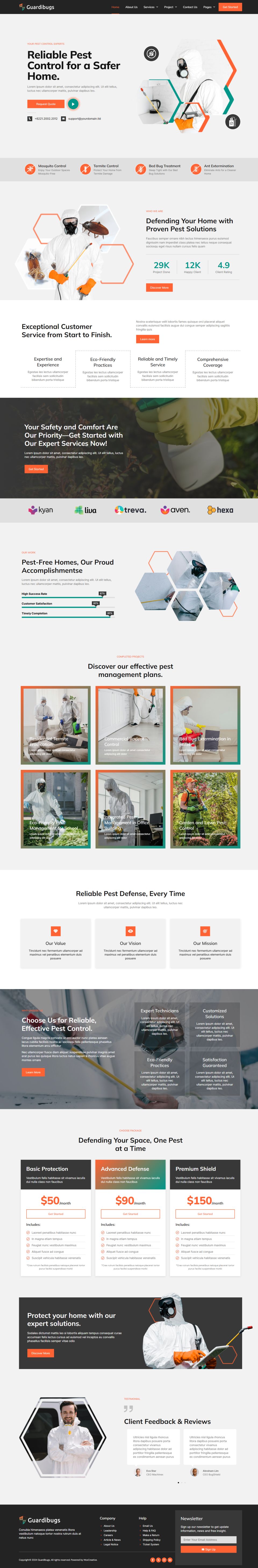 WordPress template ThemeForest Guardibugs