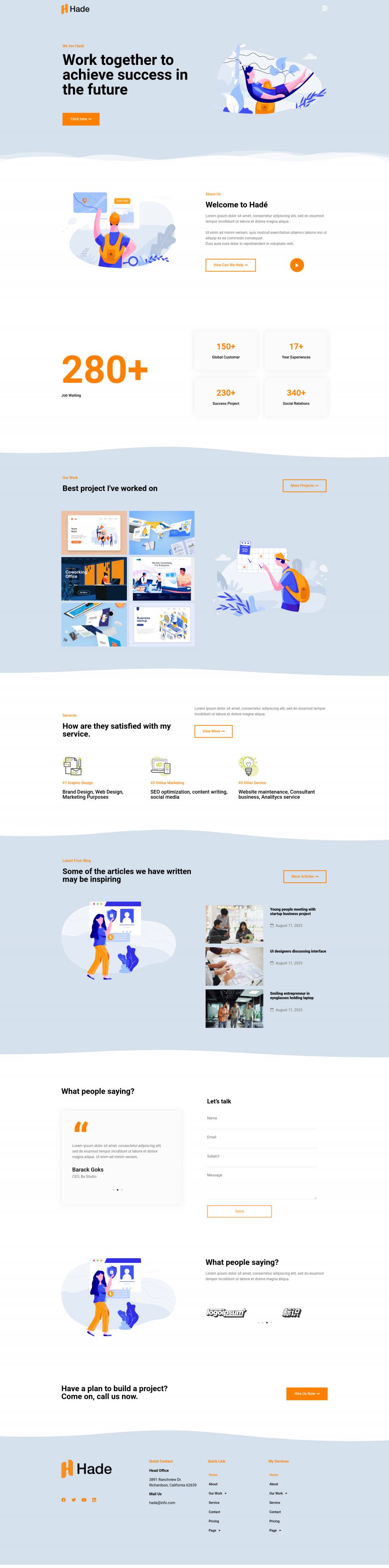 Template ThemeForest Hade WordPress template ThemeForest Hade